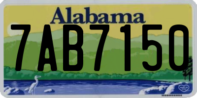 AL license plate 7AB7150