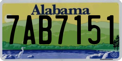 AL license plate 7AB7151