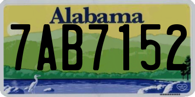 AL license plate 7AB7152