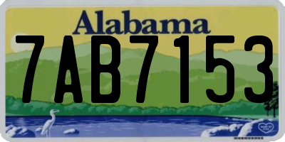 AL license plate 7AB7153