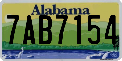 AL license plate 7AB7154