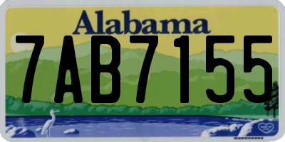 AL license plate 7AB7155