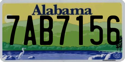 AL license plate 7AB7156