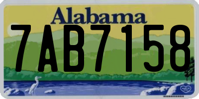 AL license plate 7AB7158