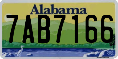 AL license plate 7AB7166
