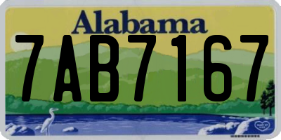 AL license plate 7AB7167