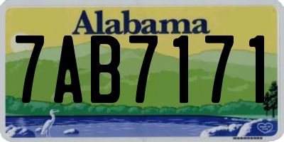 AL license plate 7AB7171