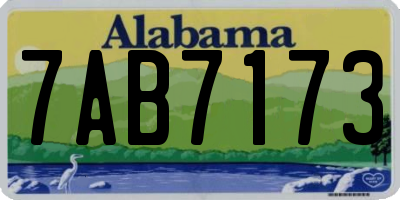 AL license plate 7AB7173