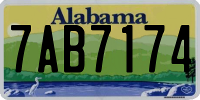 AL license plate 7AB7174