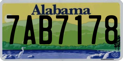 AL license plate 7AB7178