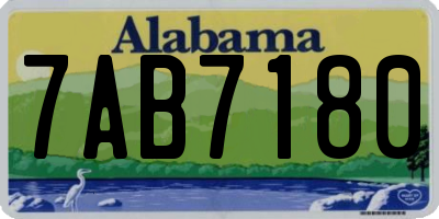 AL license plate 7AB7180