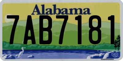 AL license plate 7AB7181