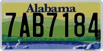 AL license plate 7AB7184