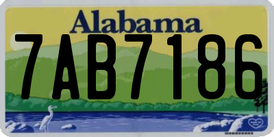 AL license plate 7AB7186