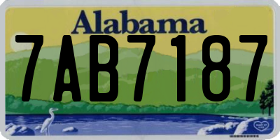AL license plate 7AB7187