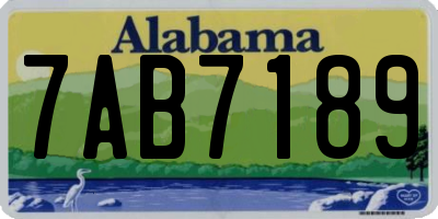 AL license plate 7AB7189