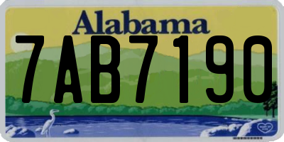 AL license plate 7AB7190