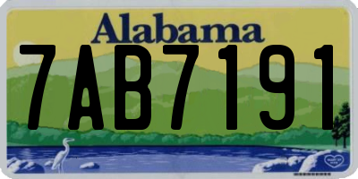 AL license plate 7AB7191
