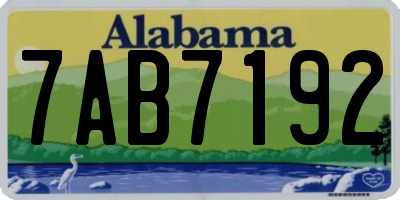 AL license plate 7AB7192