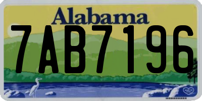 AL license plate 7AB7196