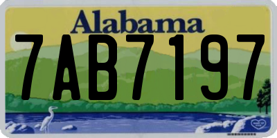 AL license plate 7AB7197