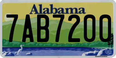 AL license plate 7AB7200