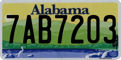AL license plate 7AB7203