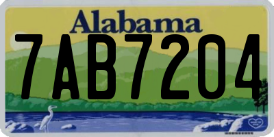 AL license plate 7AB7204