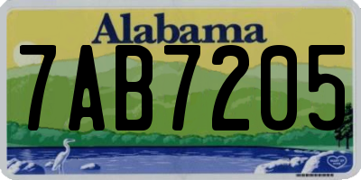AL license plate 7AB7205