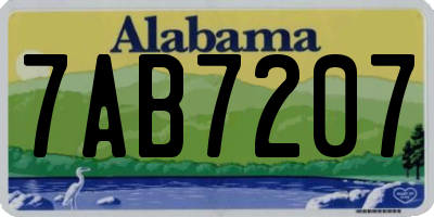 AL license plate 7AB7207