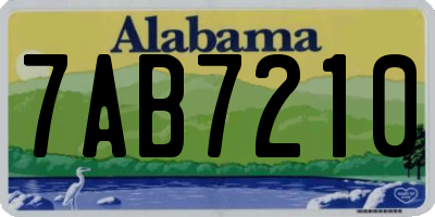 AL license plate 7AB7210