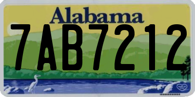 AL license plate 7AB7212