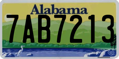 AL license plate 7AB7213