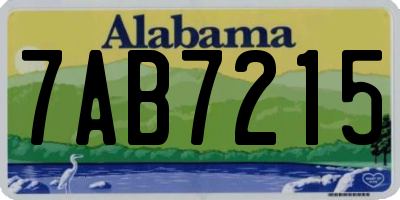 AL license plate 7AB7215