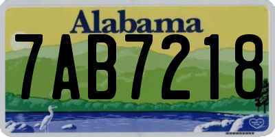 AL license plate 7AB7218