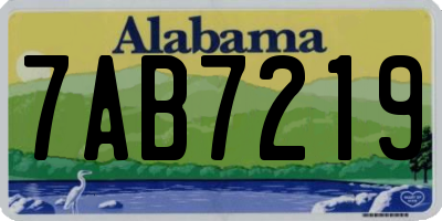 AL license plate 7AB7219