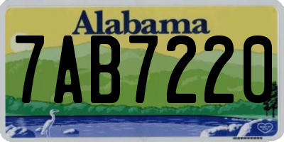 AL license plate 7AB7220
