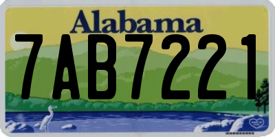 AL license plate 7AB7221