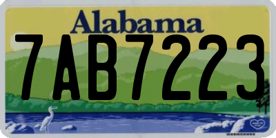 AL license plate 7AB7223