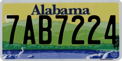 AL license plate 7AB7224