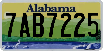 AL license plate 7AB7225