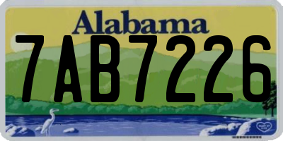 AL license plate 7AB7226