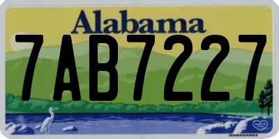 AL license plate 7AB7227