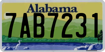 AL license plate 7AB7231