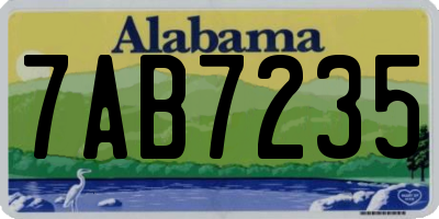 AL license plate 7AB7235
