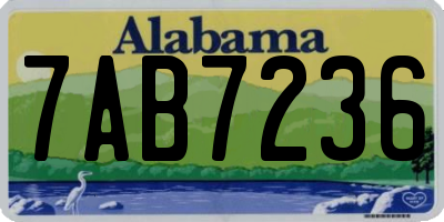 AL license plate 7AB7236