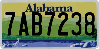 AL license plate 7AB7238