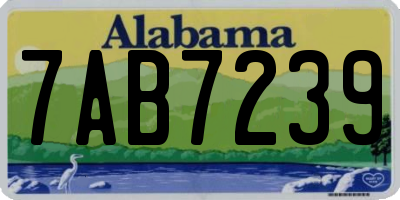 AL license plate 7AB7239