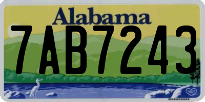 AL license plate 7AB7243