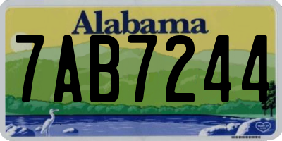 AL license plate 7AB7244